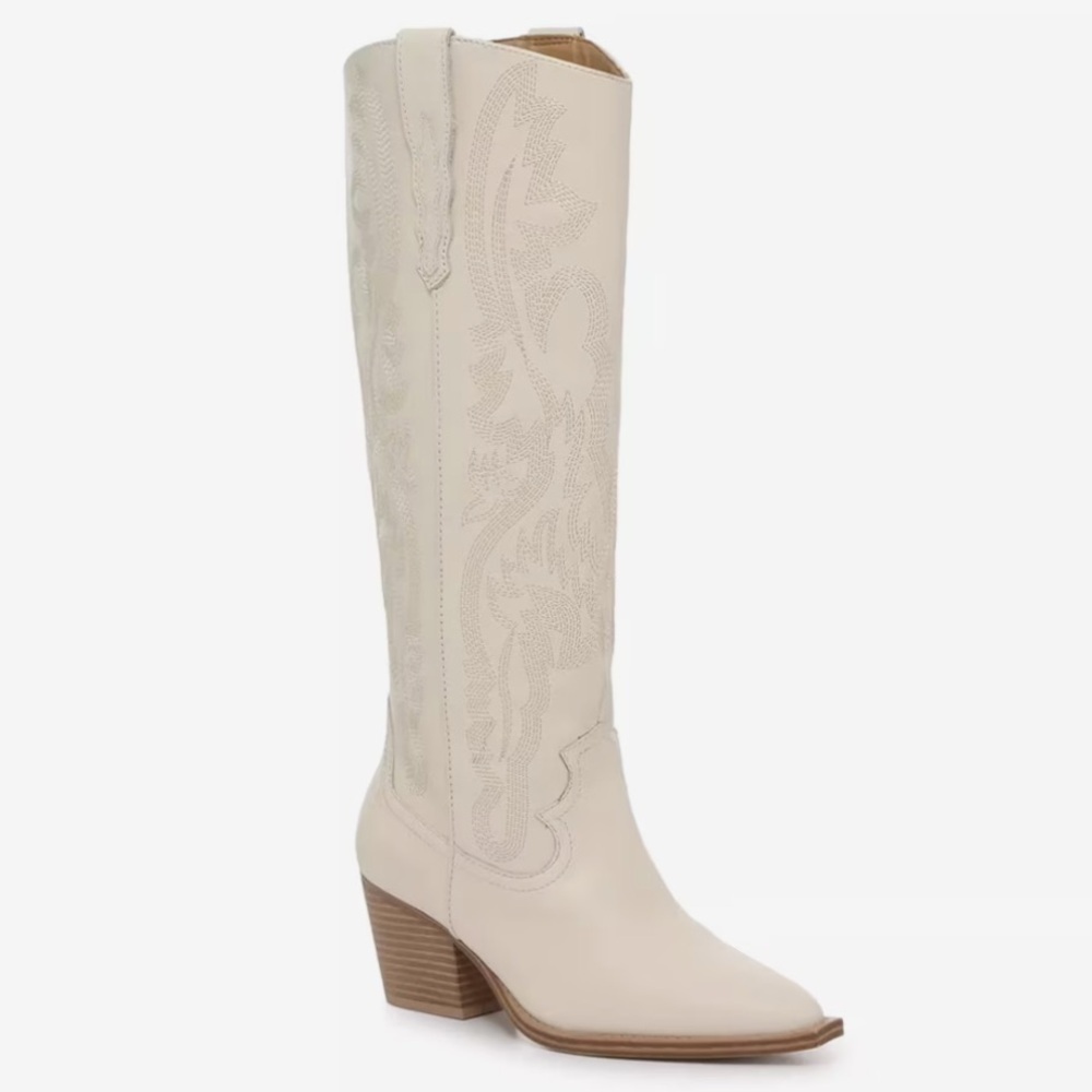 Crown Vintage Sila Western Boot - Off White